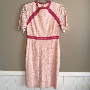 Vintage Rachel Parcell Pink Lace Dress Vintage. Size M